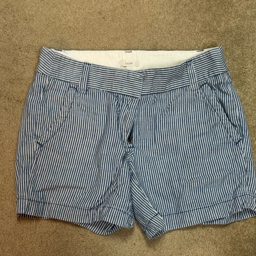 J. Crew Blue Striped Women's Shorts